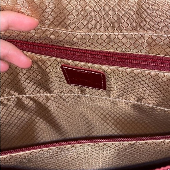 Maroon McKlein Briefcase bag with removable strap - Picture 4 of 5
